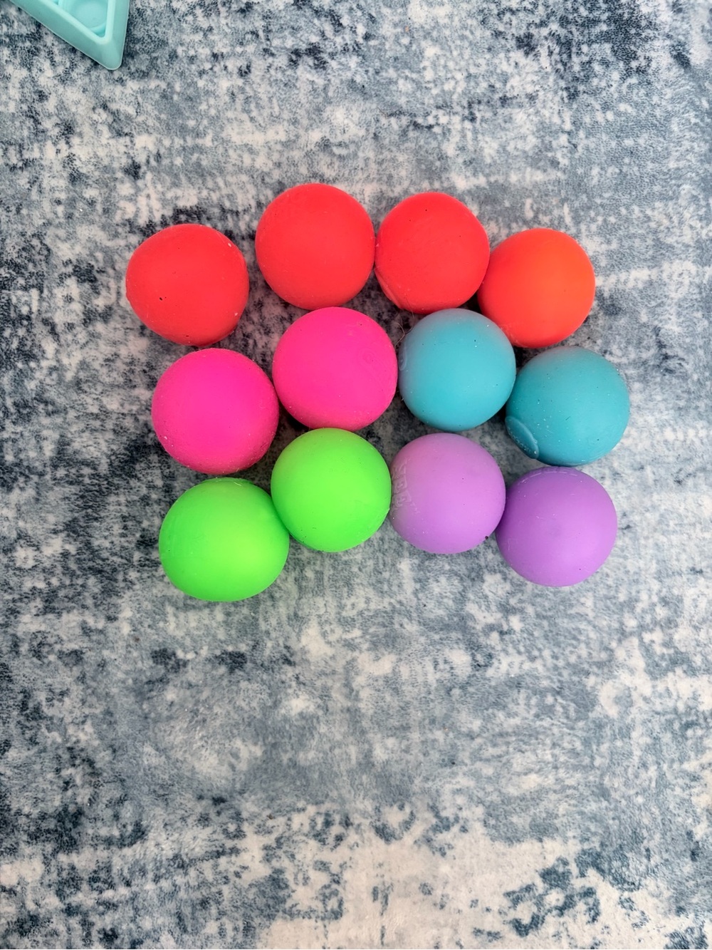 Set of 12 Bright Multicolor Foam Balls